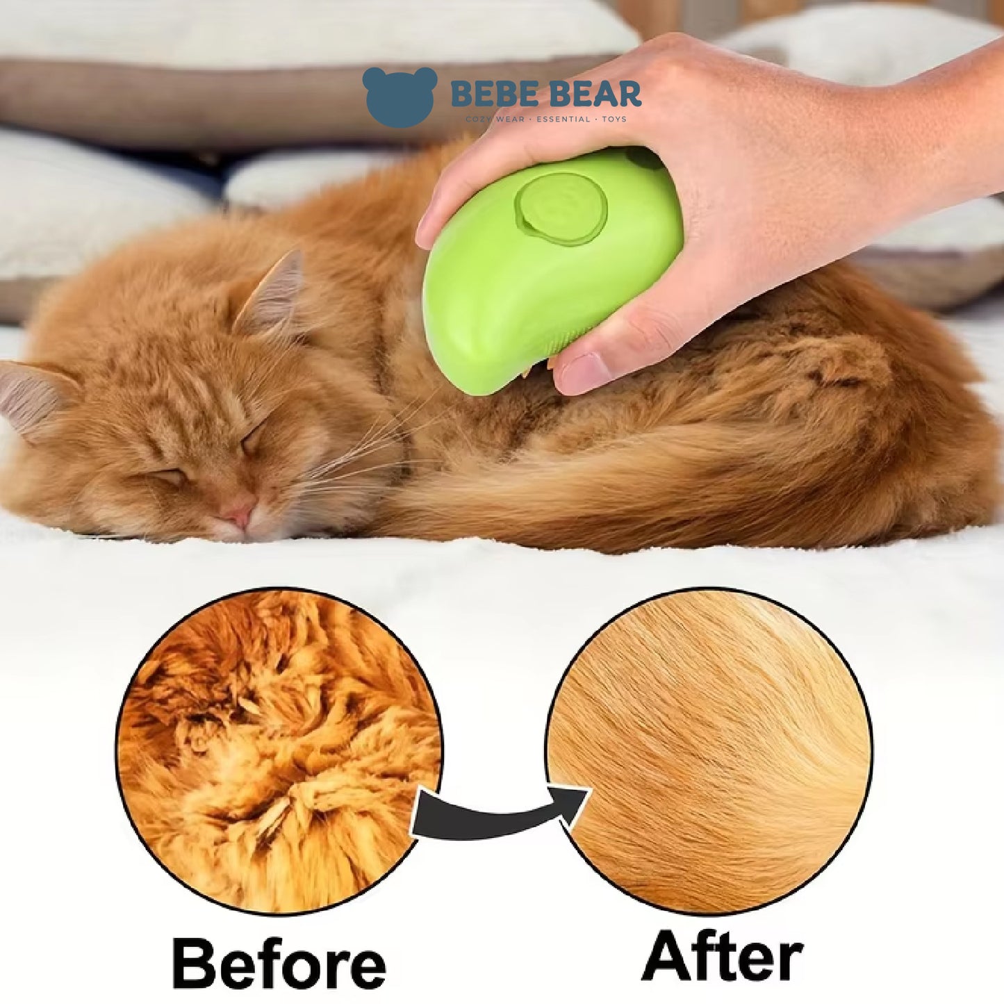 3-in-1 Pet Steamy Brush