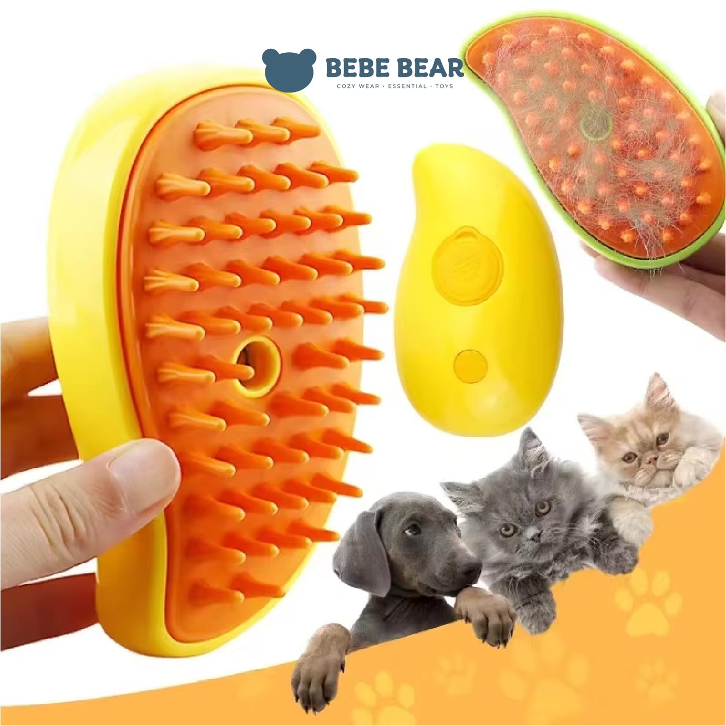 3-in-1 Pet Steamy Brush